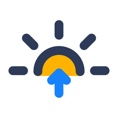 Sunrise Sign with Shady Icon