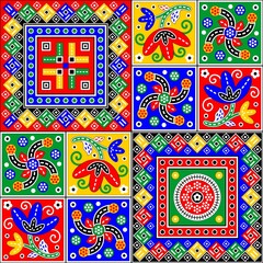 colorful abstract ethnic pattern design.