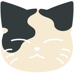 猫の顔のマークのイラスト