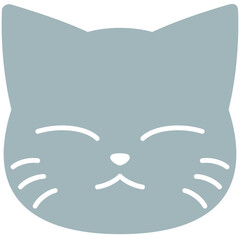 猫の顔のマークのイラスト