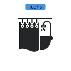 shower icons  symbol vector elements for infographic web