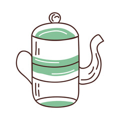 coffee in green teapot