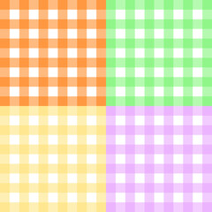 Set of checkers colorful background pattern design for decorating, cover, wallpaper, fabric, backdrop and etc.