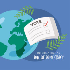 day of democracy lettering