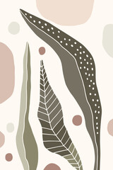 Floral cover background in boho style