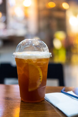 Sparkling grapefruit with orange slice