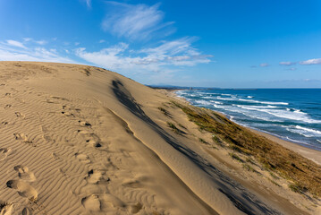 Tottori Sand Dunes and Ocean in Japan