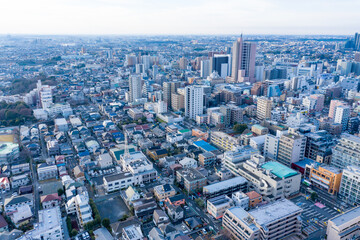 Machida Neighborhood of Tokyo, Wide Aerial View