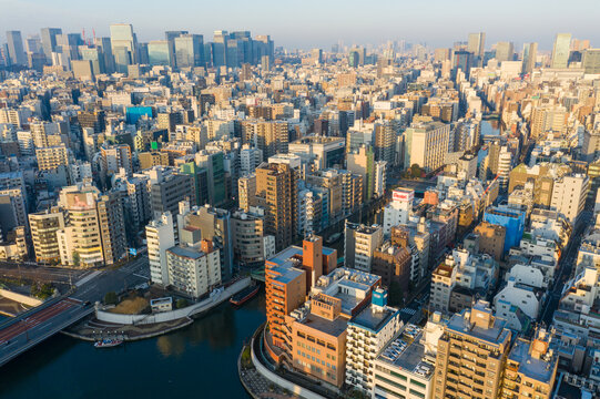Asakusa Tokyo, Aerial View, Japan