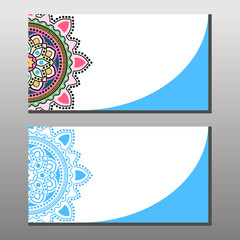 colorful mandala banner background design