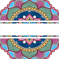 colorful ornamental mandala for background design
