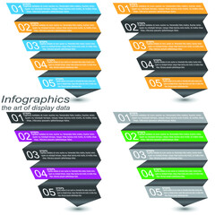 Collection infographic template for modern data visualization and ranking and statistics.
