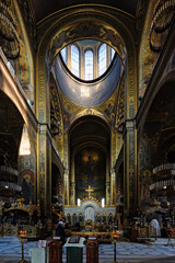 Fototapeta na wymiar The interior of St Volodymyr's Cathedral in Kyiv Ukraine