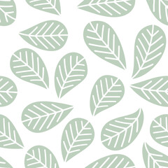 Fototapeta na wymiar Beautiful leaves pattern background. Pattern Botanical motif decoration, green nature leaf, blade, foliage, leaflet, needle vector design. ornament for wallpaper, wrap.