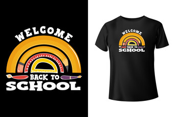 Welcome back to school - t-shirt design template