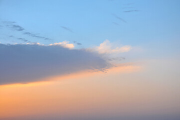 sun ray is go down and amazing dramatic orange cloud