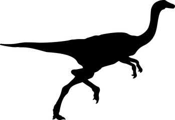 Isolated Dinosaur Silhouette in Vector