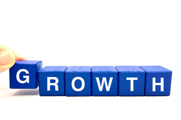 growth 成長の文字イメージ
