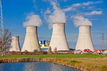 Power station in Adamow, Greater Poland Voivodeship, Poland.