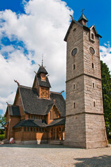 Fototapeta na wymiar Vang stave church, Karpacz, Lower Silesian Voivodeship, Poland.