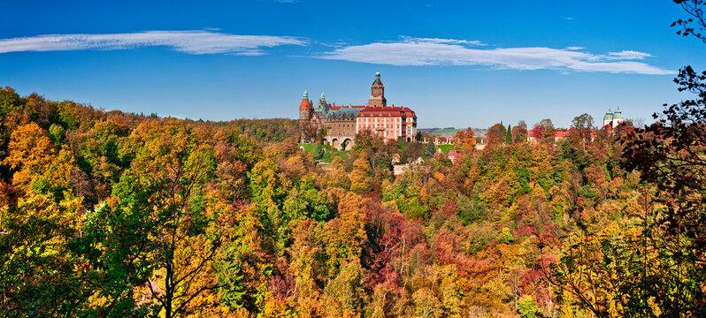 Ksiaz - castle in Walbrzych in Lower Silesian Voivodeship, Poland	
