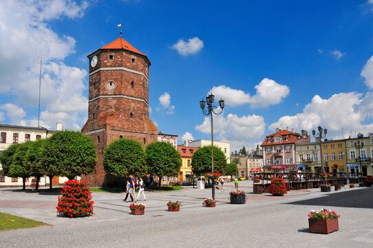 Medieval town hall in Znin, Kuyavian-Pomeranian Voivodeship, Poland.