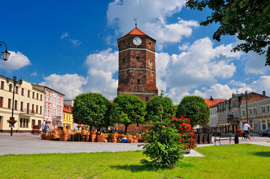 Medieval town hall in Znin, Kuyavian-Pomeranian Voivodeship, Poland.