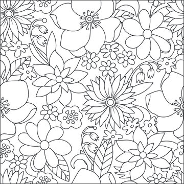 Funny Flower coloring page for kids
