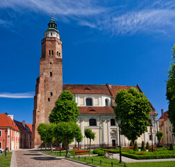 Church of St. Stanislaw Bishop and the Assumption of the Blessed Virgin Mary. Wschowa, Lubusz Voivodeship, Poland.
