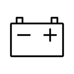 Car battery. Battery car charge indication icon.