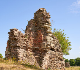 The ruins of Grace Dieu priory near Thringstone in Leicestershire, England.