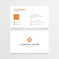 Modern Corporate Business Card Design Template, Professional Visiting Card