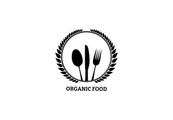 Organik Food Logo Template isolated on white background