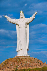 The crowned statue of Christ in Swiebodzin (2010), claimed to be the world's tallest statue of Jesus. Poland, Lubusz Voivodeship.