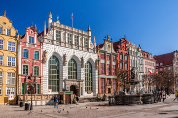 Fototapeta na wymiar The Artus Court, formerly also Junkerhof in Gdansk, Pomeranian Voivodeship, Poland