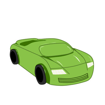 Green Sports Car