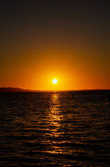 sunset over the rivermouth noosa australia