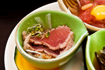lightly roasted Sashimi