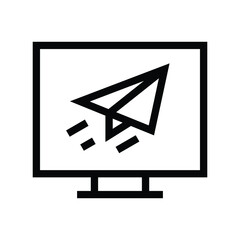 Deliver mail vector icon symbol design
