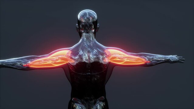 Digital illustration of muscular system
