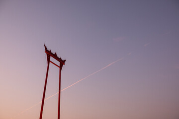 Sao Chingcha, The Giant Swing in bangkok with evening sky