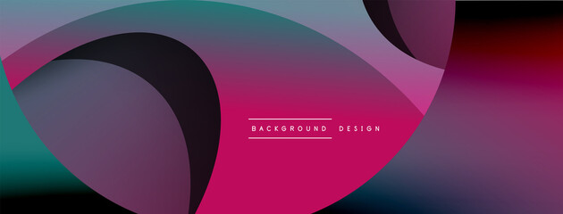 Creative geometric wallpaper. Minimal abstract background. Circle and wave composition vector illustration for wallpaper banner background or landing page