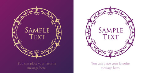 オシャレなフレーム。デザインテンプレート。ゴージャスな額のセット。