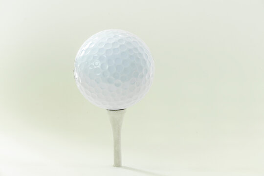 golf ball on background, space for text.