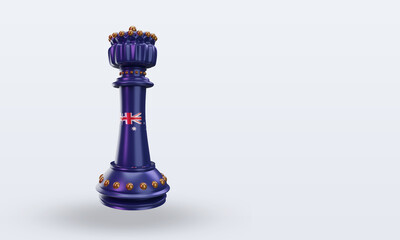 Obraz na płótnie Canvas 3d king chess Australia flag rendering left view