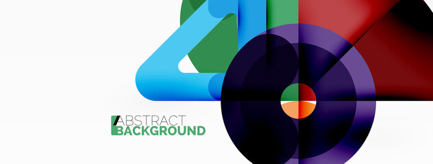 Obraz premium Creative geometric wallpaper. Circles, lines background. Business template for wallpaper, banner, background or landing