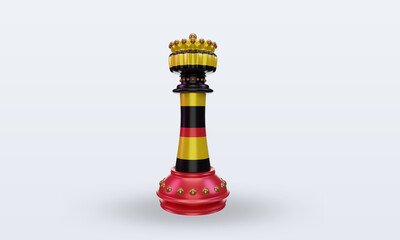 3d king chess Germany flag rendering front view