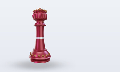 Fototapeta premium 3d king chess Latvia flag rendering left view