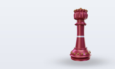 Fototapeta premium 3d king chess Latvia flag rendering right view