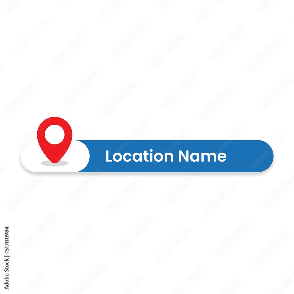 Fototapete lower third contact location concept illustration flat design vector eps10. modern graphic element f